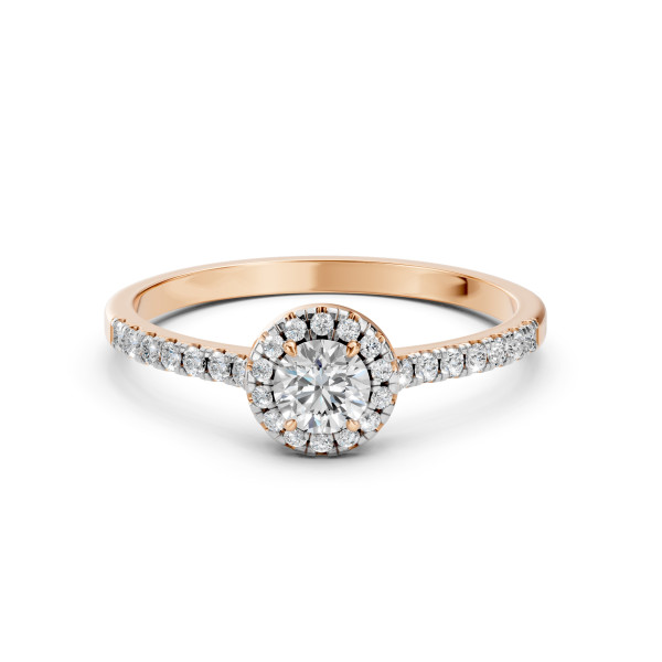 CARA Златен пръстен с диаманти 0.35+0.29 ct GIA сертификат K101-10095R