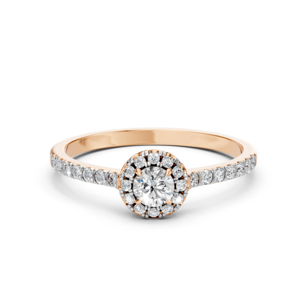 Cara пръстен с диаманти 0.20+0.28 ct – ЗЛАТНО БИЖУ 14К K101-10095R(3.7)/14K