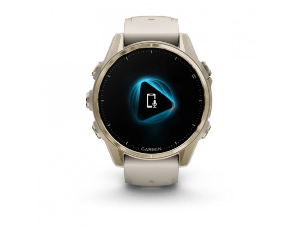 GARMIN FENIX 8 43MM AMOLED SAPPHIRE SOFT GOLD С FOG GRAY/DARK SANDSTONE СИЛИКОНОВА КАИШКА 010-02903-11