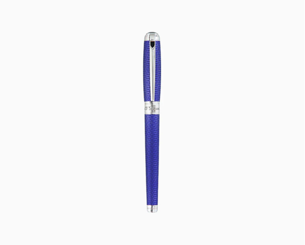 РОЛЕР S.T.DUPONT LINE D LARGE OCEAN BLUE AND PALLADIUM LACQUERED FIREHEAD GUILLOCHE 412001L