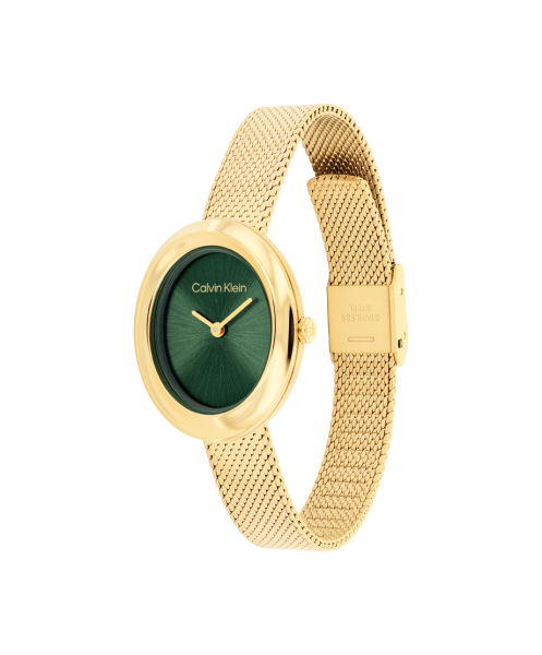 calvin klein 25100152 жълто pvd корпус дамски модел classicwatches.bg