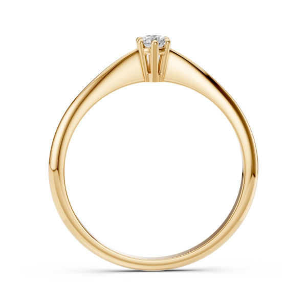 Cara пръстен с диамант 0.10 ct – ЗЛАТНО БИЖУ 14К K101-10027Y(3.0)/14K