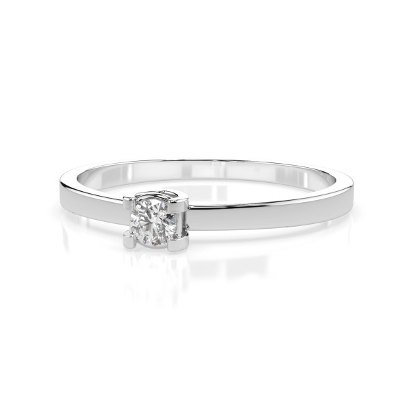 Cara пръстен с диамант 0.10 ct – ЗЛАТНО БИЖУ 14К K101-10022W(3.0)/14K
