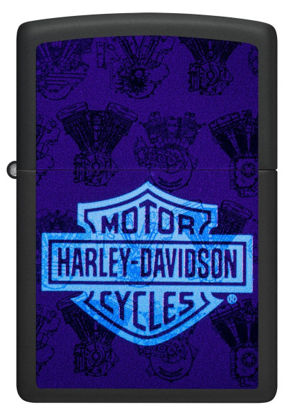 Запалка Zippo - Harley-Davidson® Design Black Light Logo
