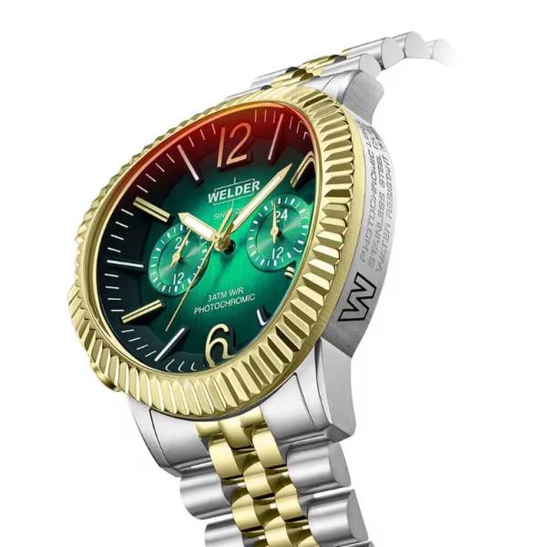 welder wwmd5002 мъжки часовник dual time златна и стоманена верижка classicwatches.bg