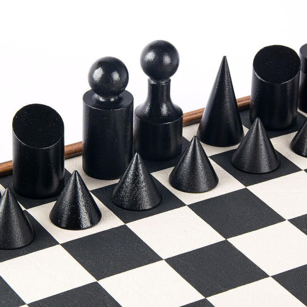 LUXURY CHESS MANOPOULOS - BAUHAUS STYLE BLACK & WHITE, 40X40 CM