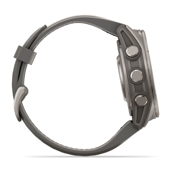 Garmin Fenix 9 Titanium с Pebble Grey силиконова каишка 010-04761-11
