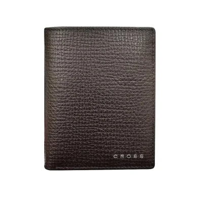 Вертикален мъжки портфейл Cross - RTC Oak Brown, с монетник