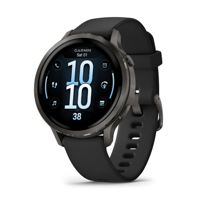 ЧАСОВНИК GARMIN VENU 4 41ММ SLATE С BLACK СИЛИКОНОВА КАИШКА 010-03013-02
