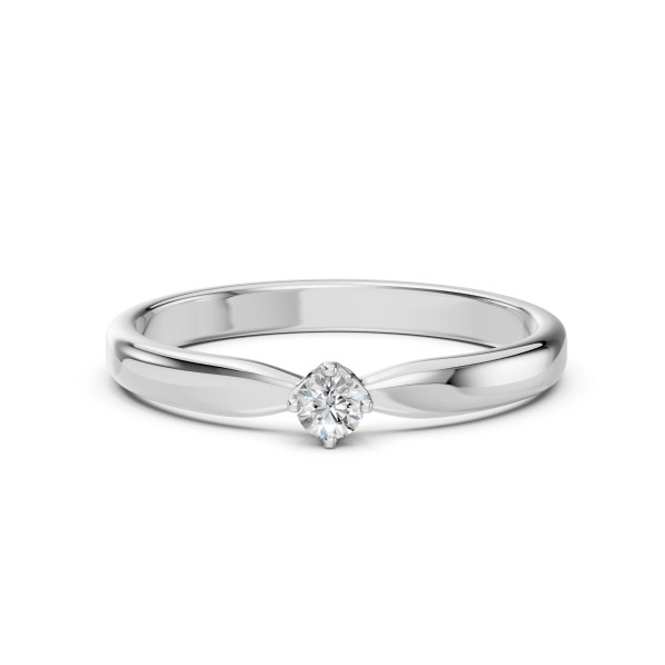 Cara пръстен с диамант 0.10 ct – ЗЛАТНО БИЖУ 14К K101-10041W(3.0)/14K