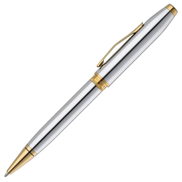 Химикалка Cross Foundry - Polished Chrome with Gold PVD