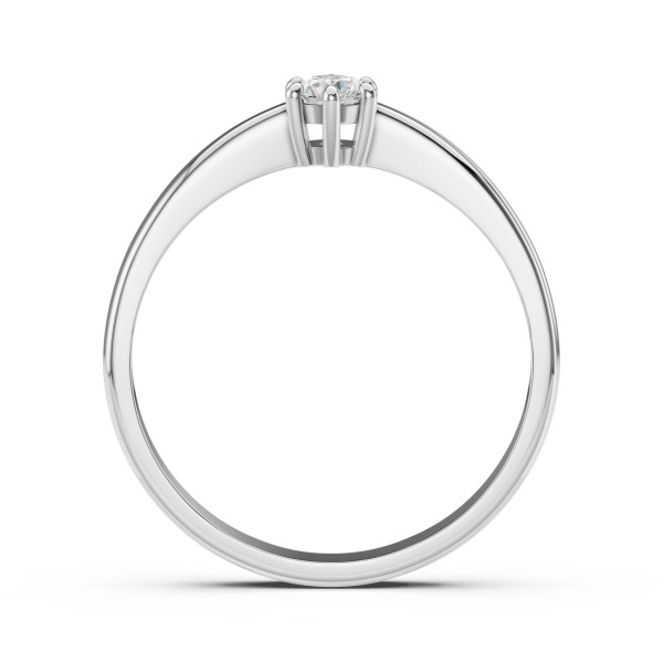 Cara пръстен с диамант 0.15 ct – ЗЛАТНО БИЖУ 14К K101-10151W(3.4)/14K