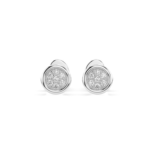 Cara обеци с диаманти 0.08 ct – ЗЛАТНО БИЖУ 14К K102-10068W/14K