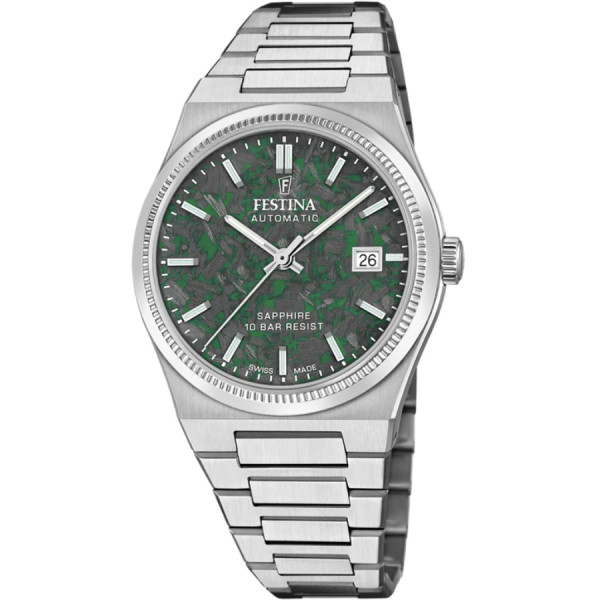 часовник festina f20028 b автоматичен зелен циферблат classicwatches.bg