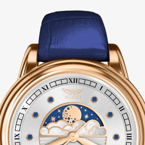 Часовник AVIATOR DOUGLAS MOONFLIGHT GEMSTONE EDITION BLUE SAPHIRE  36M V.1.33.2.416.4