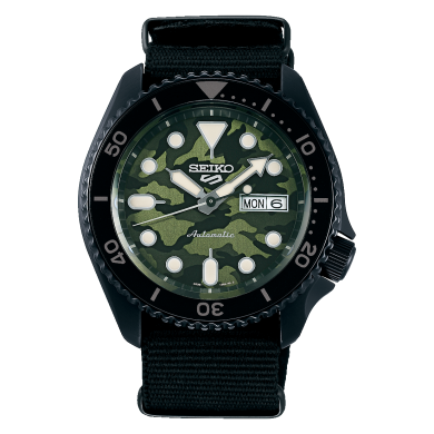 SEIKO 5 SPORTS CAMOUFLAGE STREET STYLE  CORSO VINCI  42.5MM MEN'S WATCH SRPJ37K1