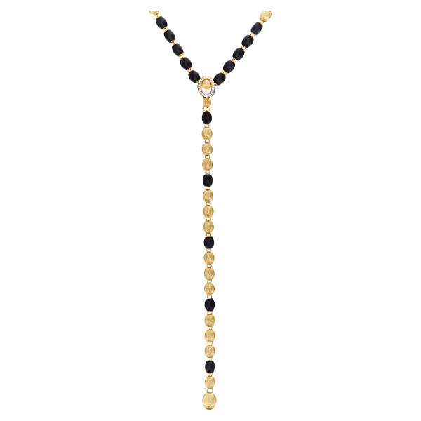 NANIS DANCING MYSTERY BLACK ONYX ГРИВНА ОНИКС, ДИАМАНТИ BS3-599