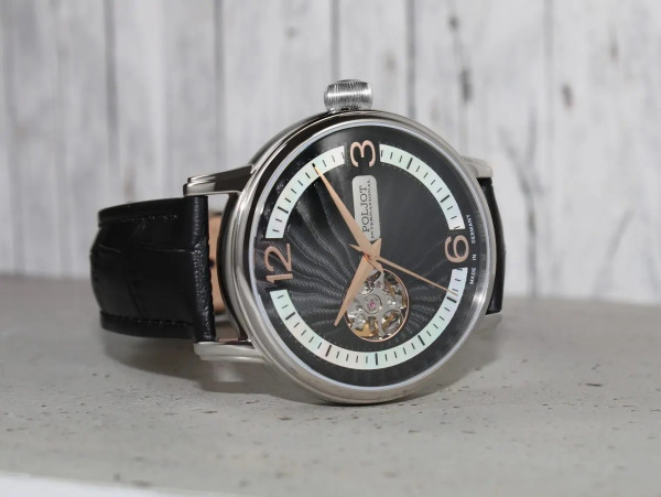 Часовник POLJOT INTERNATIONAL Jaros Open Heart 42mm 38NH.4280813 – корпус от благородна стомана, 42 мм – classicwatches.bg