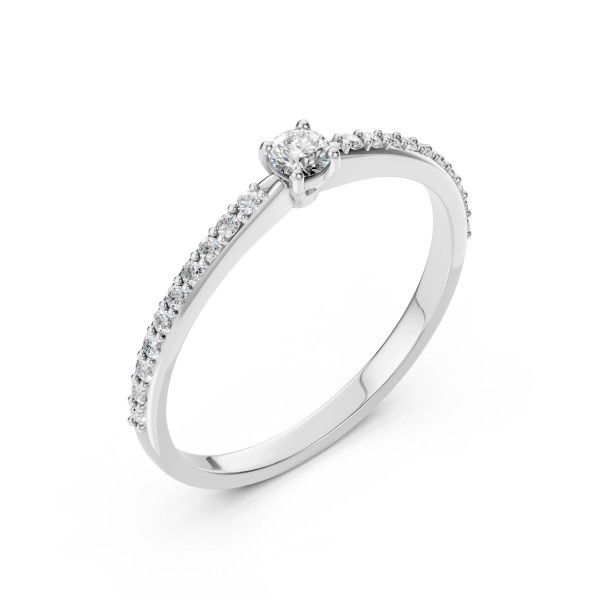 Cara пръстен с диаманти 0.10+0.16 ct – ЗЛАТНО БИЖУ 14К K101-10116/2W(3.0)/14K
