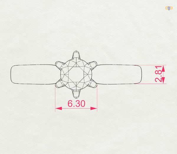 CARA Златен пръстен с диамант 0.40 ct GIA сертификат K101-10040W 