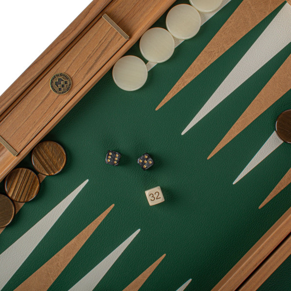 BACKGAMMON FOR GAME MANOPOULOS - CROCODILE TOTE LEATHERETTE, GREEN, 60 X 48 CM, ECO LEATHER