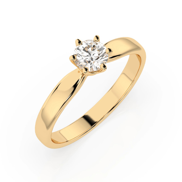 Cara пръстен с диамант 0.30 ct GIA сертификат – ЗЛАТНО БИЖУ 14К K101-10040Y(4.2)/14K