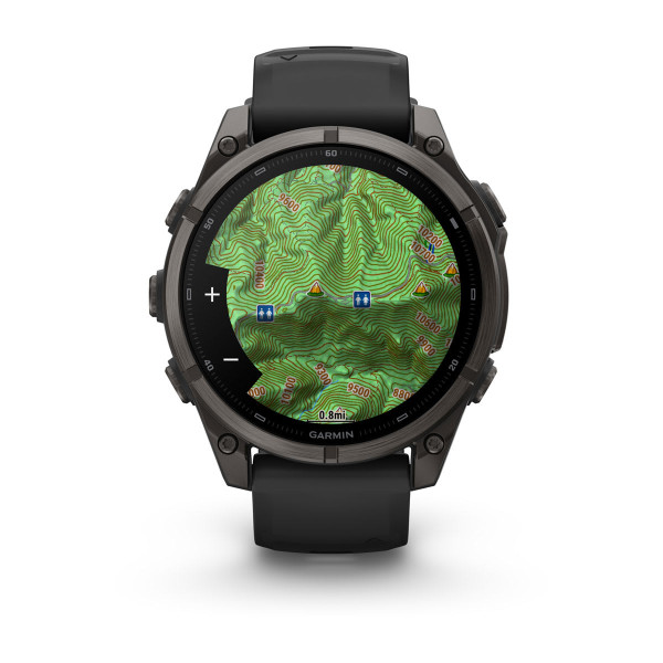 Garmin Fenix 9 Carbon Grey DLC Titanium с Black силиконова каишка 010-04762-11
