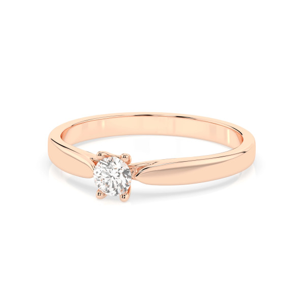 Cara пръстен с диамант 0.15 ct – ЗЛАТНО БИЖУ 14К K101-10046R(3.4)/14K