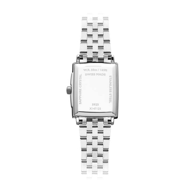 Raymond Weil Toccata 5925-ST-00300 с правоъгълен корпус и бял циферблат