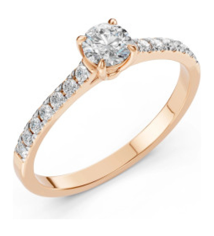 Пръстен с диамант Cara 0.50+0.21ct GIA сертификат K101-10094R