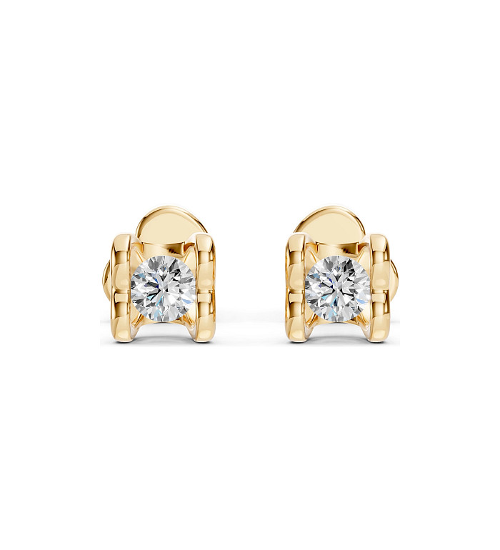 Cara обеци с диаманти 0.20 ct – ЗЛАТНО БИЖУ 14К K102-10013/2Y(3.0)/14K
