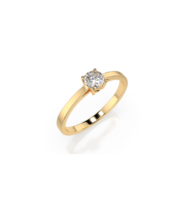 CARA Златен пръстен с диамант 0.3 Ct GIA сертификат K101-10012/1Y