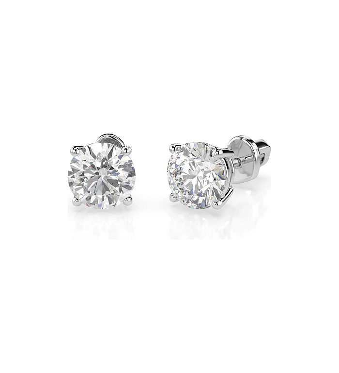 Cara обеци с диаманти 1.40 ct GIA сертификат – ЗЛАТНО БИЖУ 14К K102-10012/1W(5.7)/14K