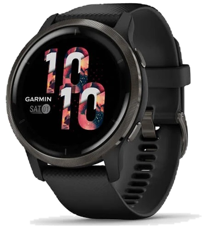 Venu® 2/2s - Venu 2 Slate безел с Black корпус и силиконова каишка