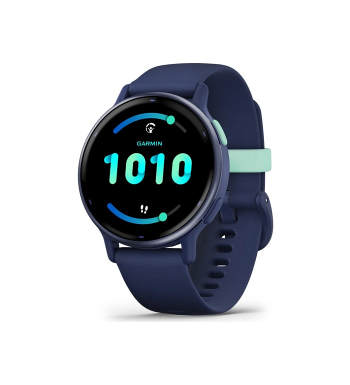 GARMIN vívoactive® 5 - vívoactive® 5 - Metallic Navy безел с Navy корпус и силиконова каишка