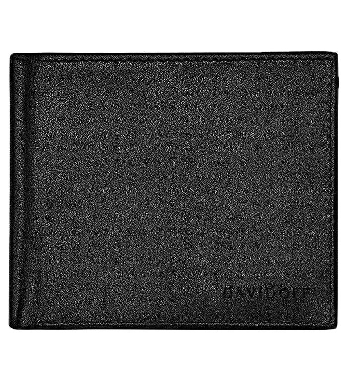 Портфейл DAVIDOFF - Essentials с 8 отделения за карти, черен