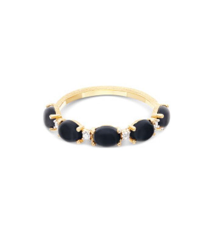 Nanis Dancing Mystery Black Onyx пръстен оникс, диаманти AS29-597
