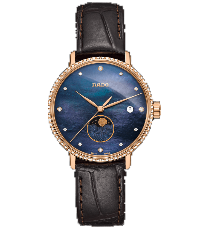 RADO COUPOLE CLASSIC DIAMONDS MOONPHASE 34 MM LADY'S WATCH R22884935