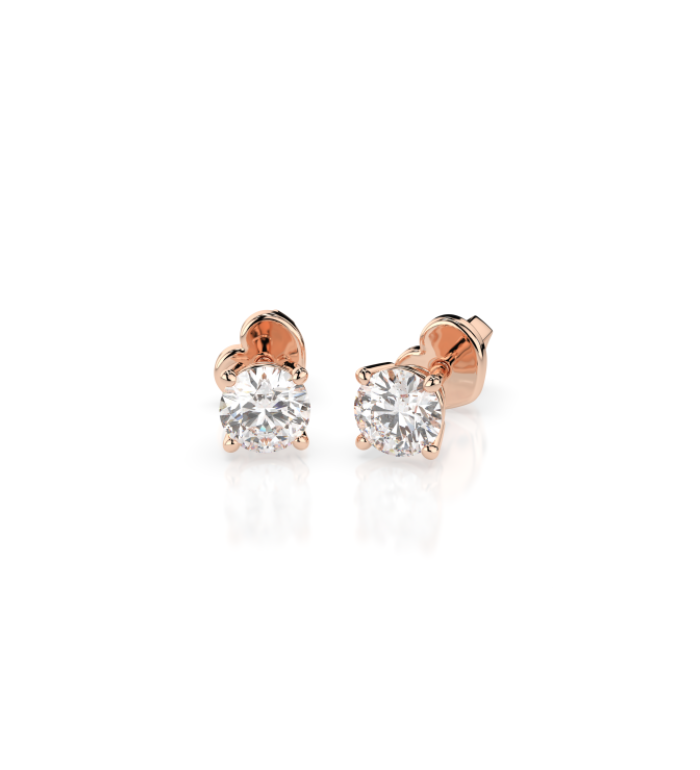 CARA Златни обеци с GIA сертифицирани диаманти K102-10012R