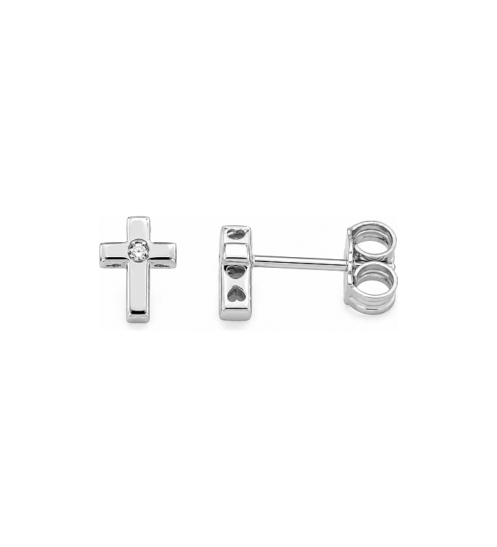Cara Diamanti златни обеци с диаманти BB0465W/0.01ctsSI/H