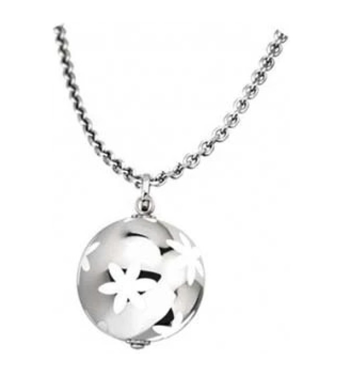 LOTUS STYLE WOMAN IN WHITE STEEL NECKLACE LS1373-1/1