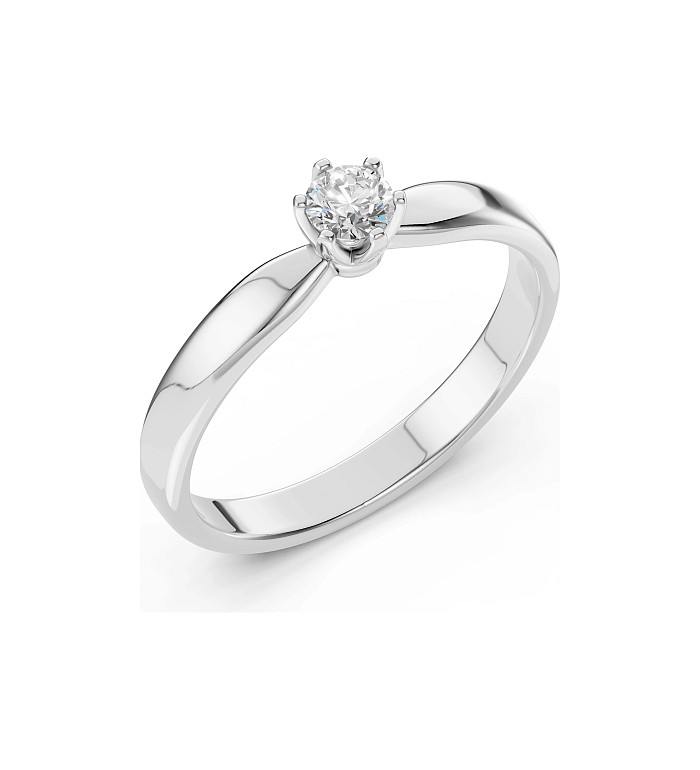 Cara пръстен с диамант 0.20 ct – ЗЛАТНО БИЖУ 14К K101-10040W(3.7)/14K