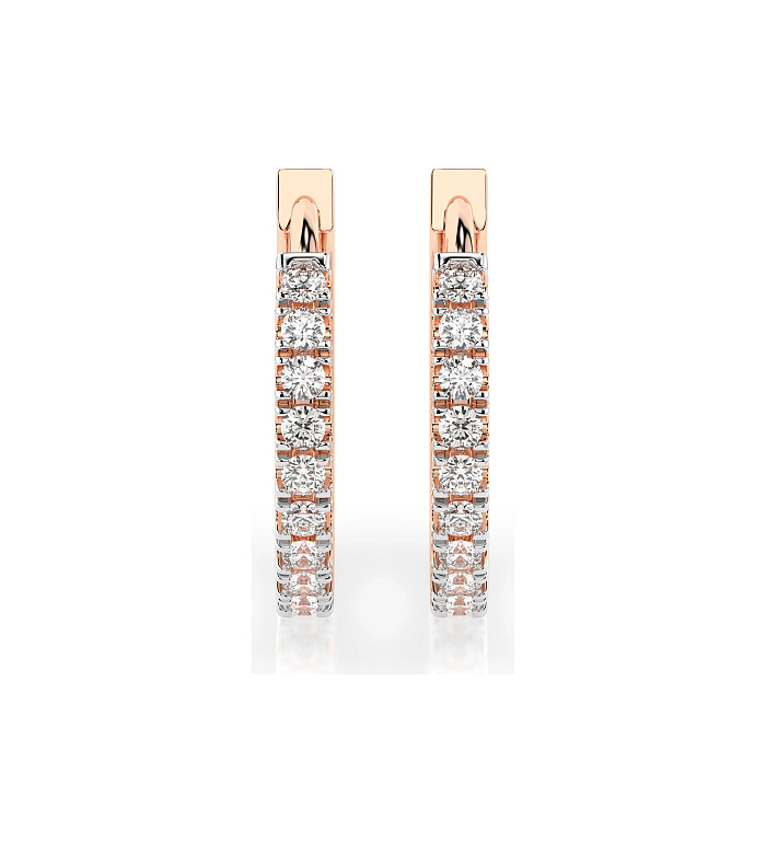 Cara обеци с диаманти 0.22 ct – ЗЛАТНО БИЖУ 14К K102-10109R(1.3)/14K