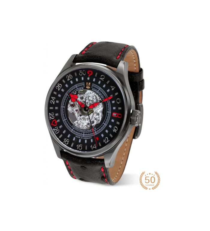 ALEXANDER SHOROKHOFF VINTAGE LUCKY 8 MANUAL 43.5MM MEN'S WATCH LIMITED EDITION 50PCS AS.V3.02-BR