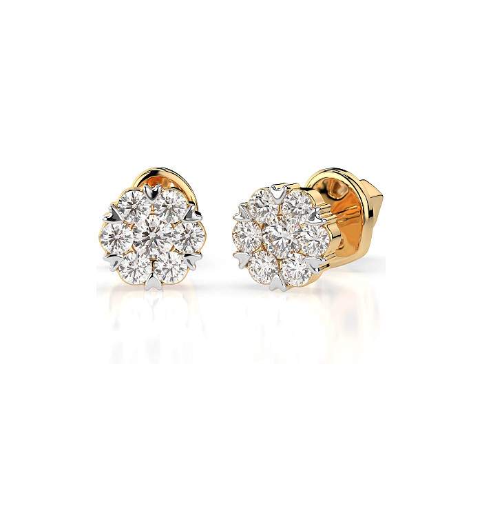 Cara обеци с диаманти 0.06+0.18 ct – ЗЛАТНО БИЖУ 14К K102-10015Y(2.0)/14K
