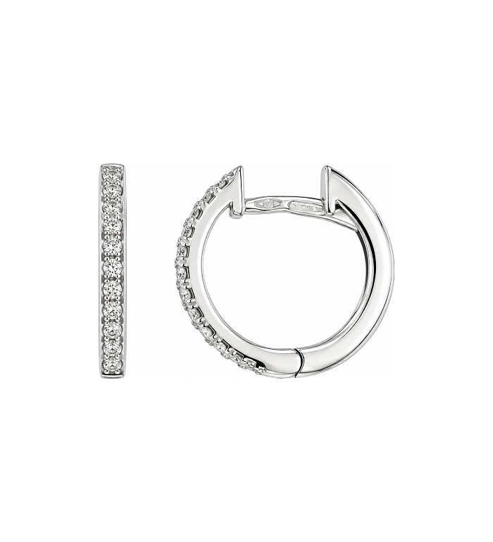 Cara Diamanti gold earrings with diamonds BB0405W/0.13ctsSI/H