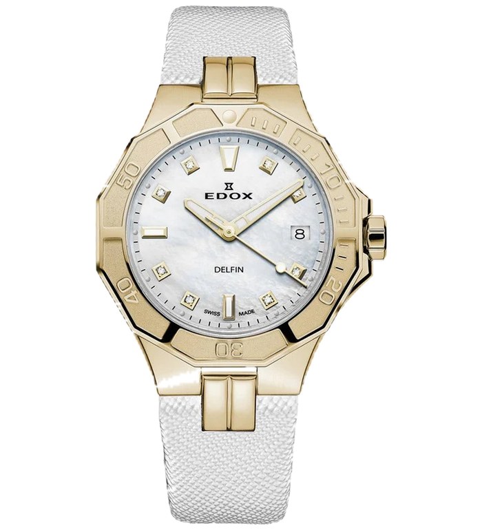 EDOX DELFIN DIVER LADY LADIES WATCH 53020 37JC NADD