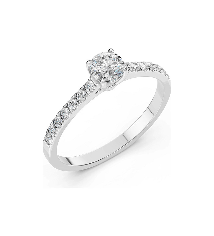 Cara пръстен с диаманти 0.50+0.21 ct GIA сертификат – ЗЛАТНО БИЖУ 14К K101-10094W(5.1)/14K