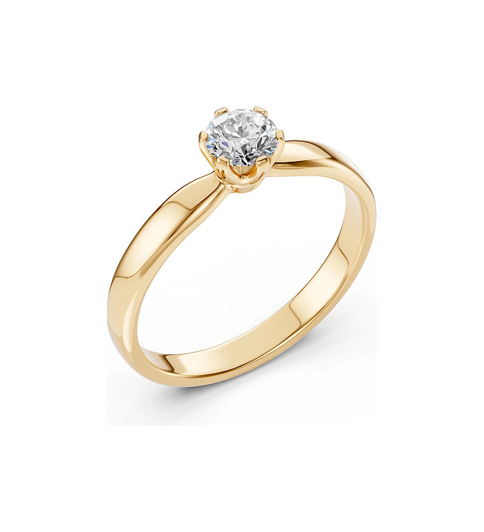 Cara пръстен с диамант 0.40 ct GIA сертификат – ЗЛАТНО БИЖУ 14К K101-10040Y(4.7)/14K