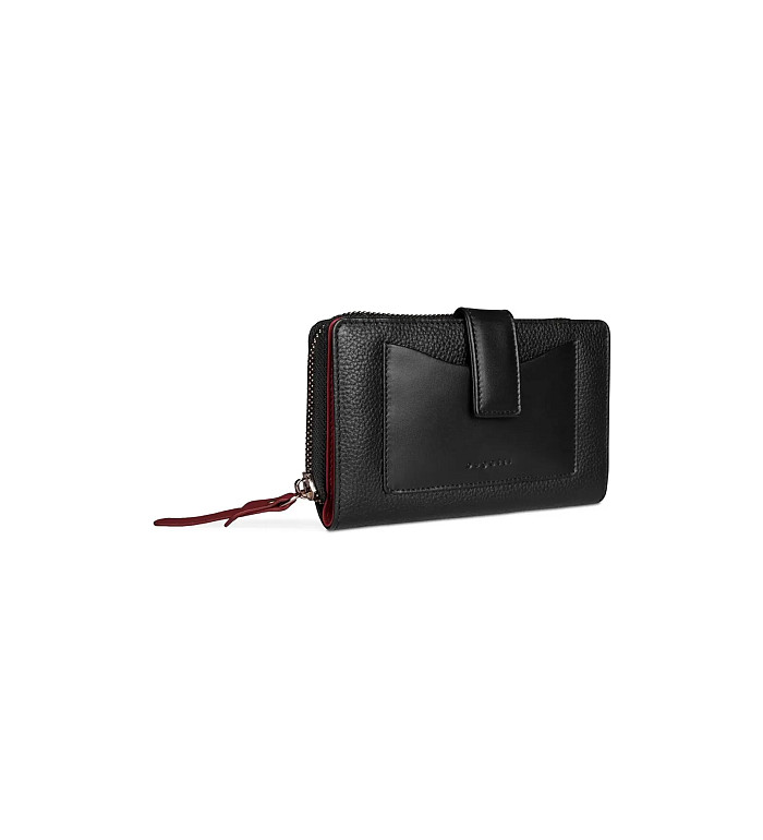 Дамски портфейл Bugatti - Viola L, RFID защита, черен/червен